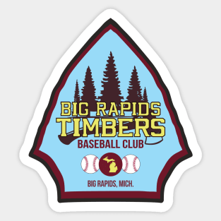 Big Rapids Timbers - Vintage Baseball Sticker